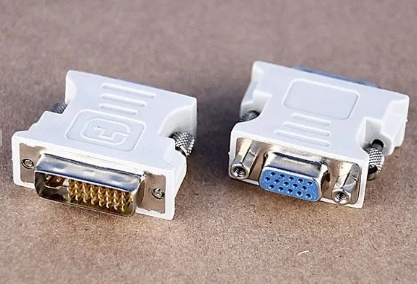 Переходник DVI-I 24+5pin -> VGA 15 pin ДВИ-ВГА цифровой -аналоговый ...