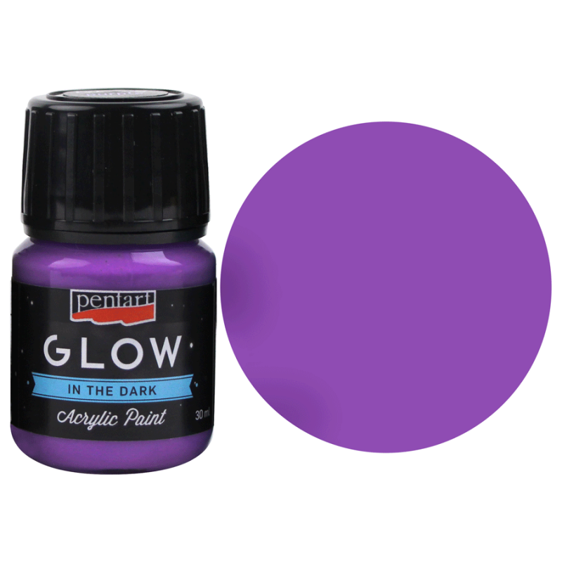 

Фарба акрилова для декору Pentart Glow in the dark Лілова 30мл
