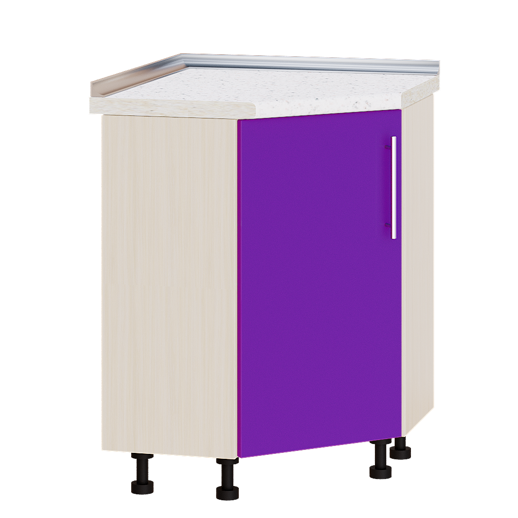 

Кухня Модерн модуль Низ Угловой Н70-795 Сирень Глянец - Дуб молочный 80х80х82 см