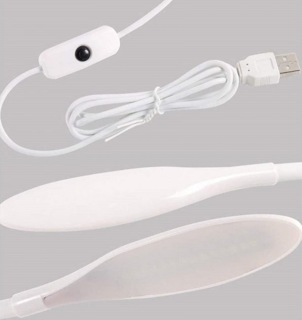 Настольная светодиодная USB лампа на прищепке 14 LED гибкая (DP 6014 ...