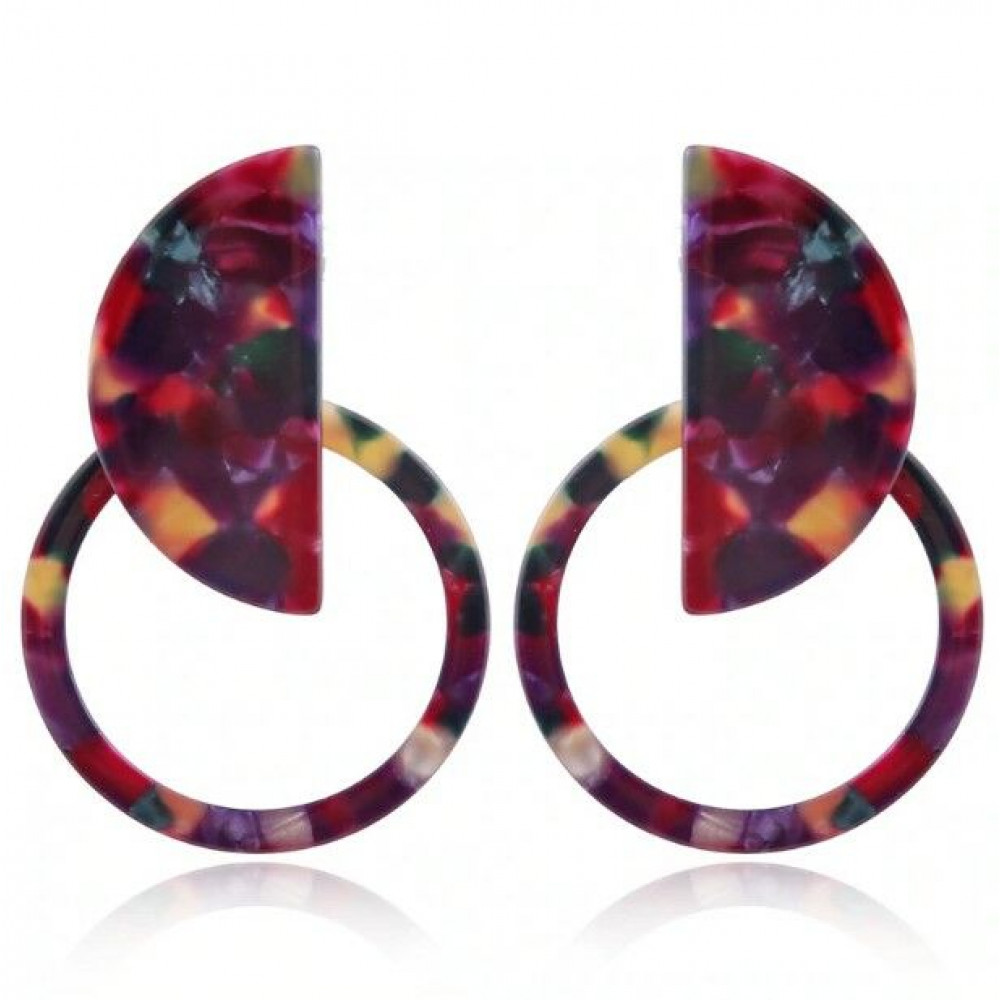 

Серьги акриловые Fashion разноцветные MK0959