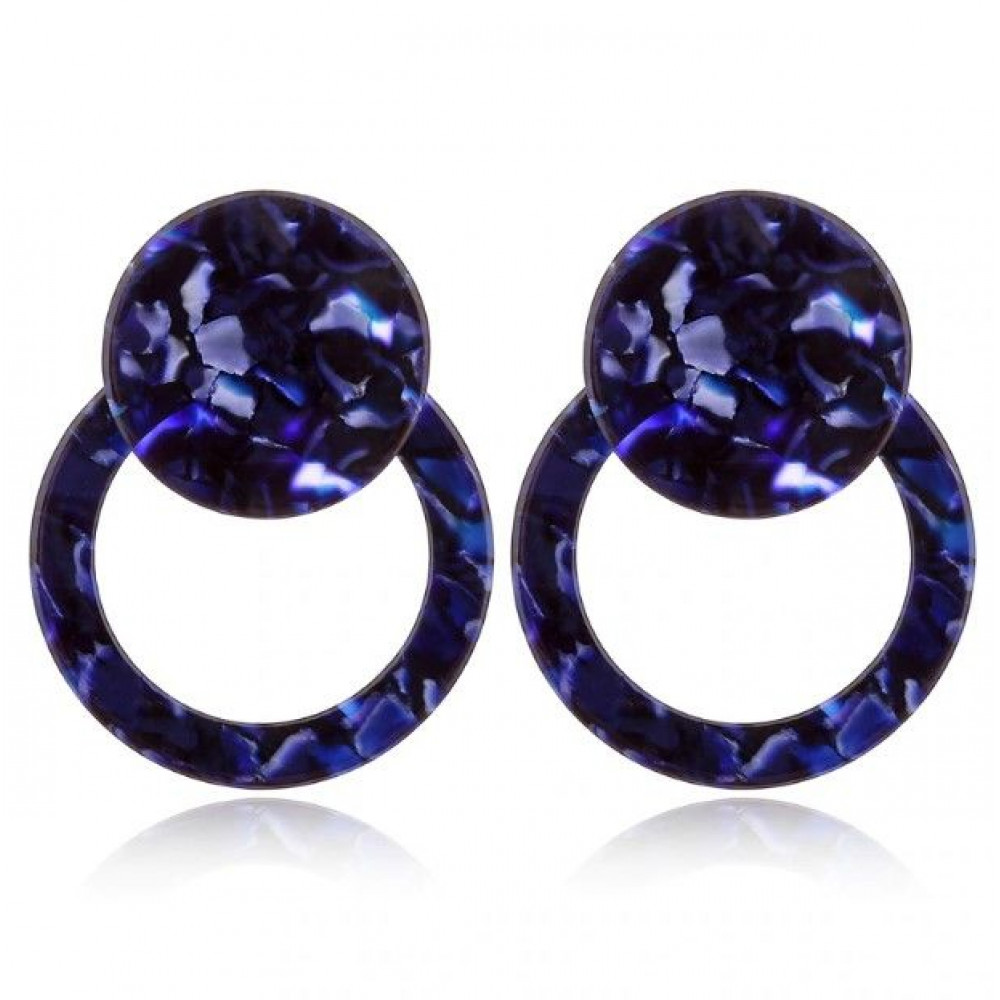 

Серьги акриловые Fashion синие MK0882-1