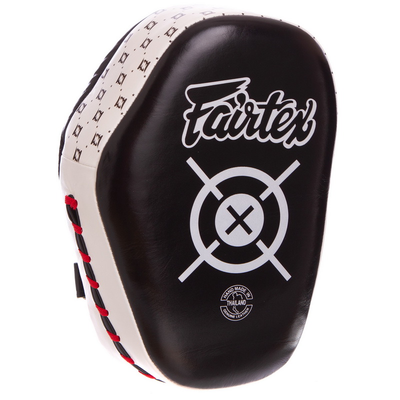 

Лапа Изогнутая (1шт) кожаная FAIRTEX FMV11 (крепление на липучке, р-р 27x19x8см, черный-белый) /2