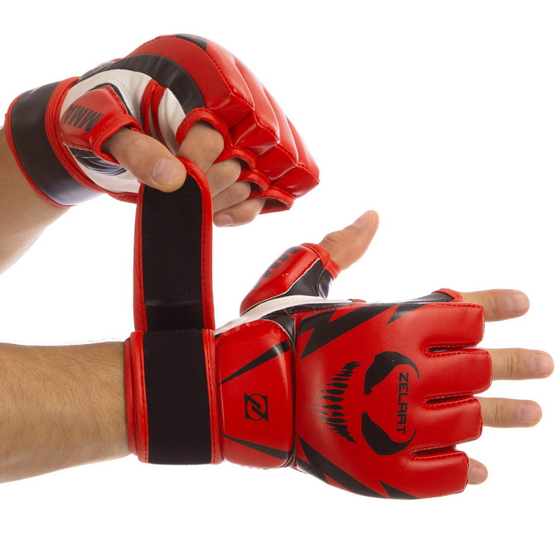

Перчатки для смешанных единоборств MMA PU ZELART BO-1374 размер XL , красный /2