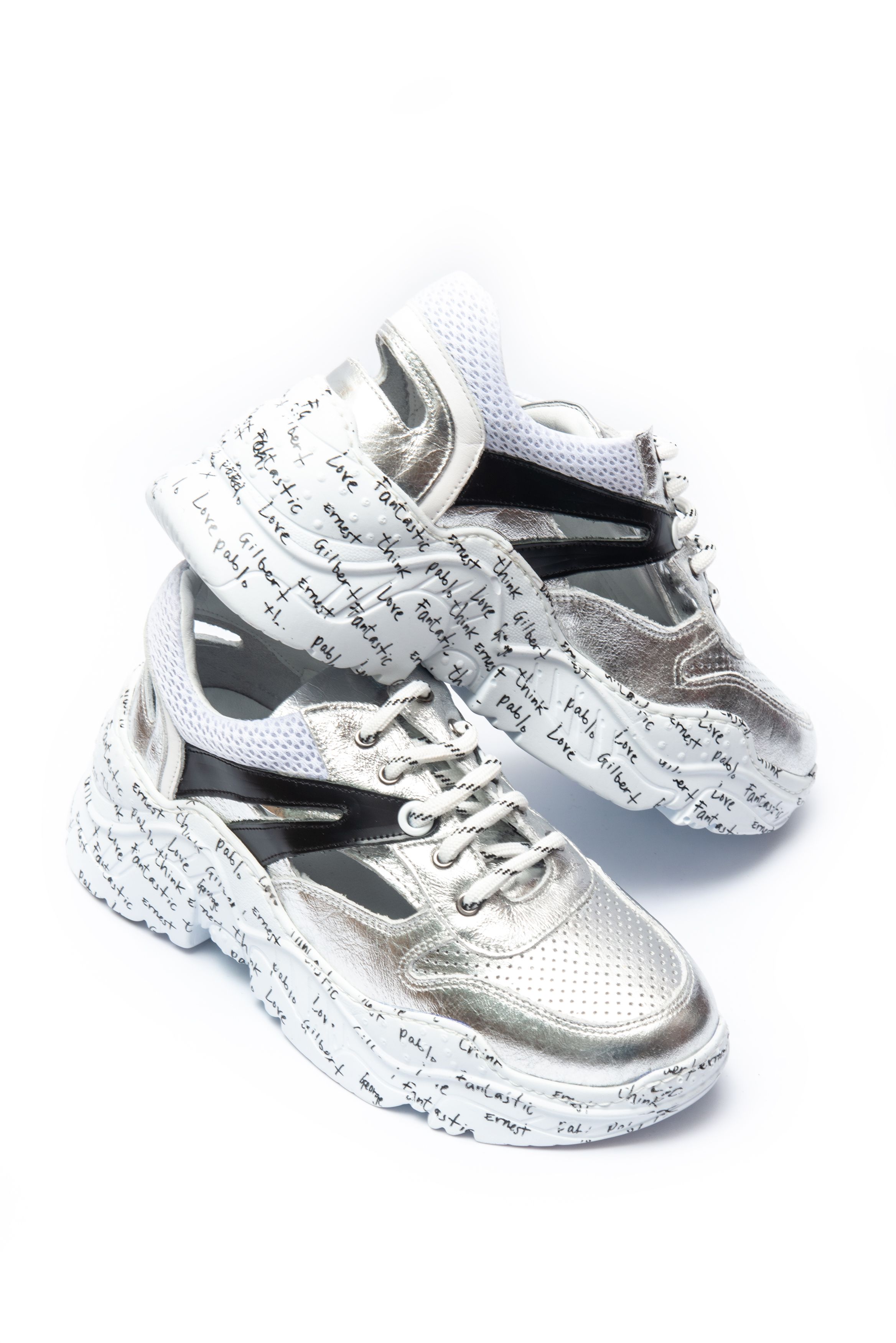 

Кроссовки Evromoda 00087 Серебряные 36