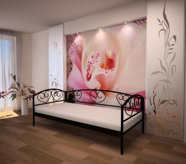 

Кровать Дарина Люкс Метакам Черный матовый 160х200