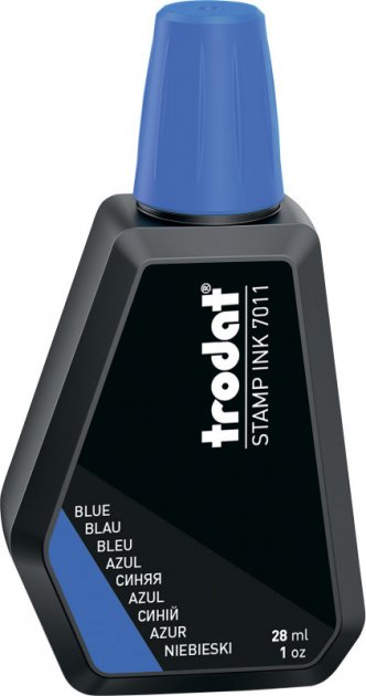 Штемпельная краска на водной основе Trodat 7011 28 мл Синяя (7011синій .