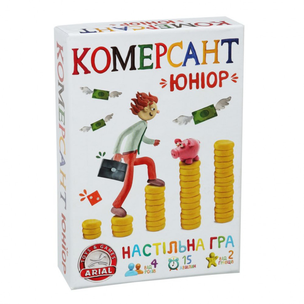 Настольная игра Коммерсант-юниор Arial 911043 на укр. языке – низкие ...