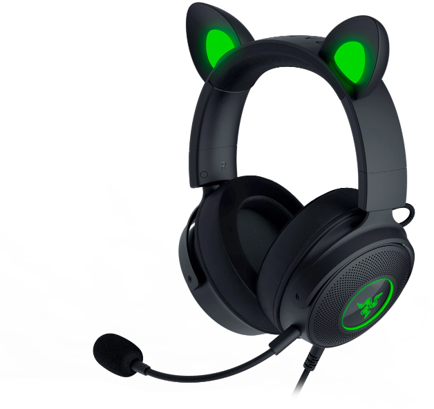 新品 Razer Kraken Kitty V2 Black ネコミミ Наушники Razer Kraken Kitty V2 PRO, Black (RZ04-04510100-R3M1