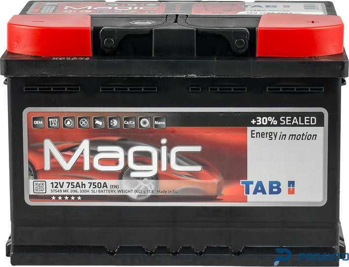 Автомобильный аккумулятор 62Ah 600EN TAB Magic (-/+) Euro (189 063