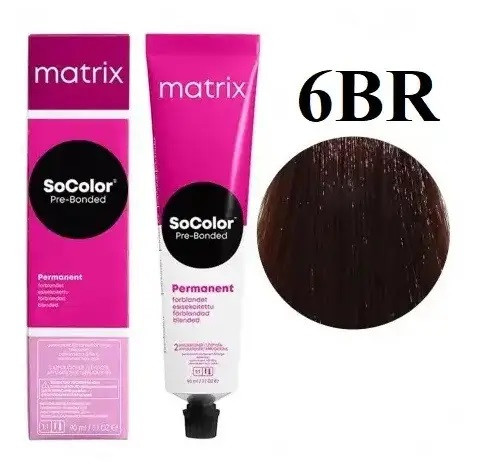 Стойкая крем-краска Matrix Socolor beauty 6BR Темный блондин коричнево ...