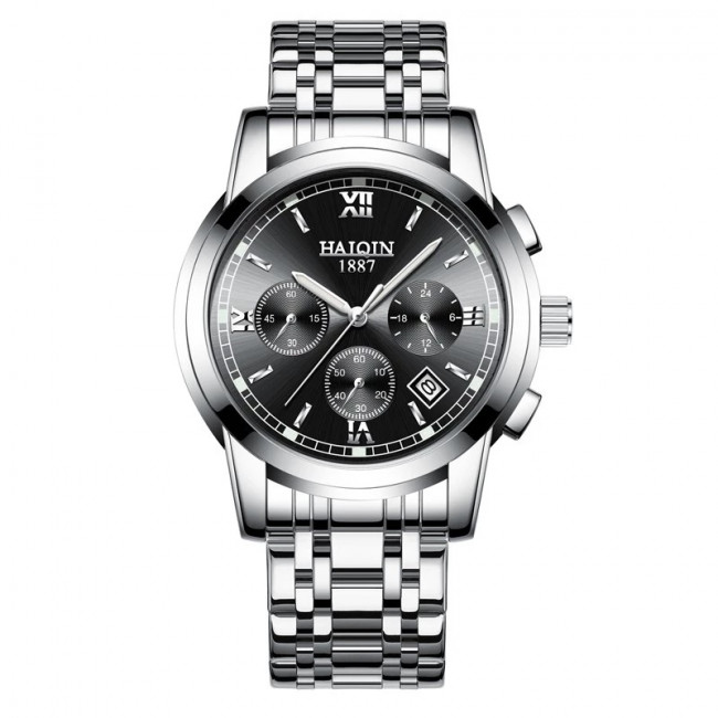

Классические мужские часы Haiqin 8502 Silver black