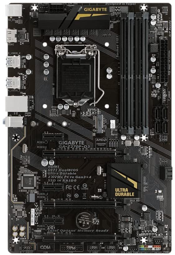 Материнская плата Gigabyte GA-Z270P-D3 , s1151, ATX, 4xDDR4 – низькі ...