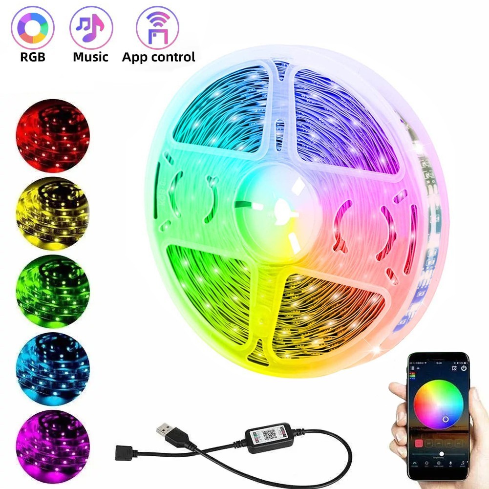 Светодиодная лента 5050 "MEIQ-IT" RGB strip light 5м, светодиодная ...