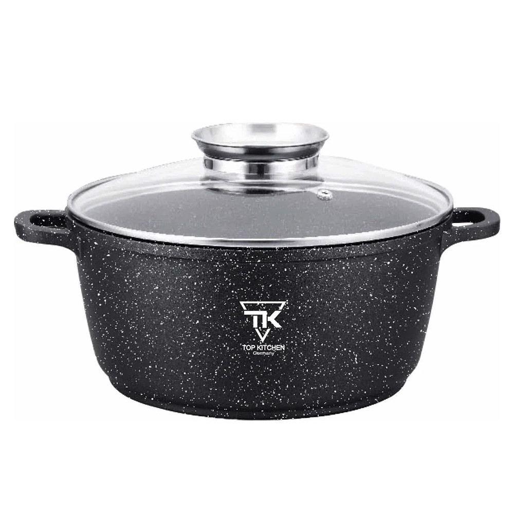 Кастрюля с гранитным покрытием Top Kitchen 28 см TK00053 Черная – фото ...