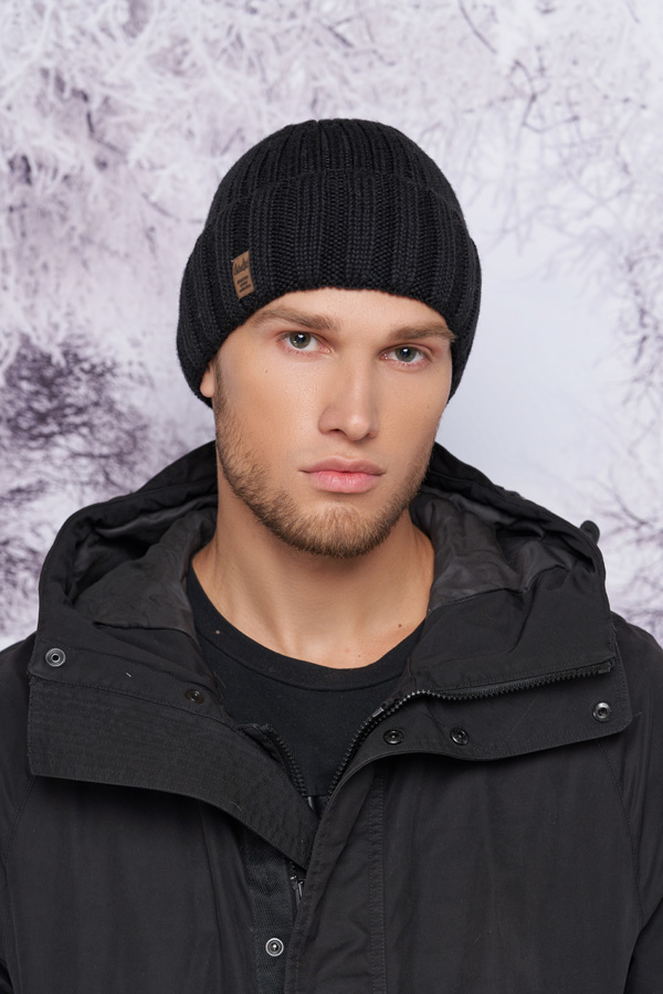 

Мужская шапка «Натан» Braxton 25109001 56-59 см черный 5025