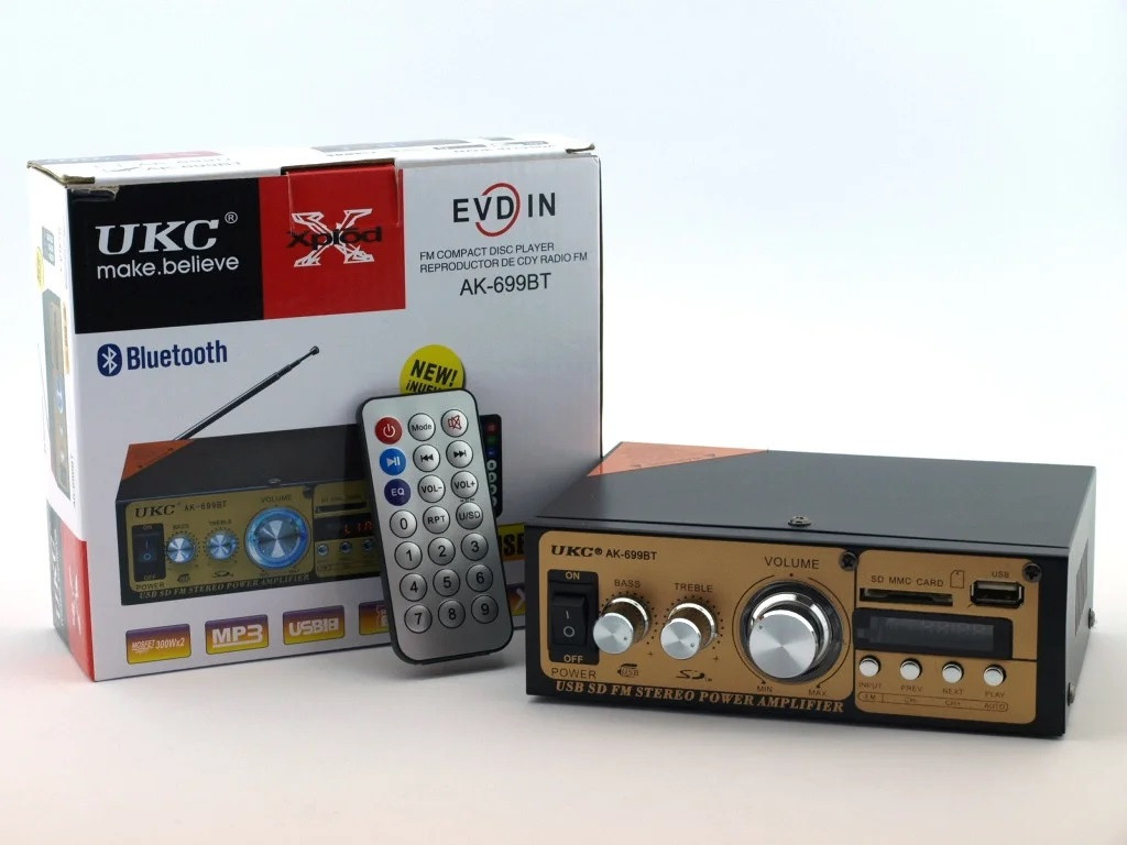 

Усилитель звука UKC AK-699D MP3 FM 220v 12v 40W