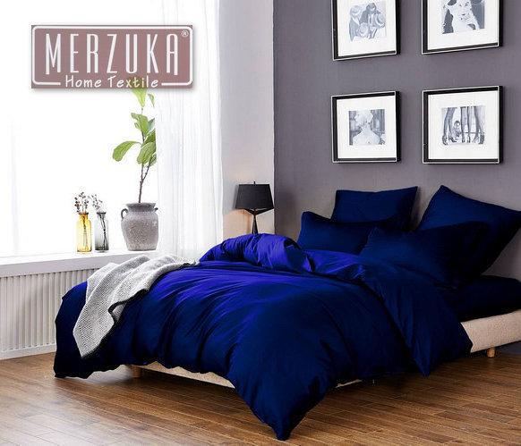 

Качественный постельный комплект MERZUKA ранфорс люкс "BLUE VELVET" Евро