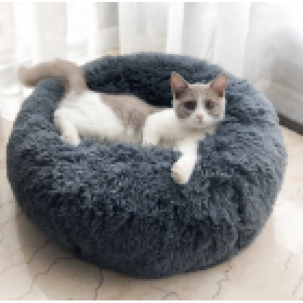 

Подушка-лежак для домашних животных с искусственного меха KARA PET серая 70 см