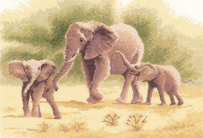 

Набір для вишивання хрестиком "Слони//Elephants" Heritage Crafts H646