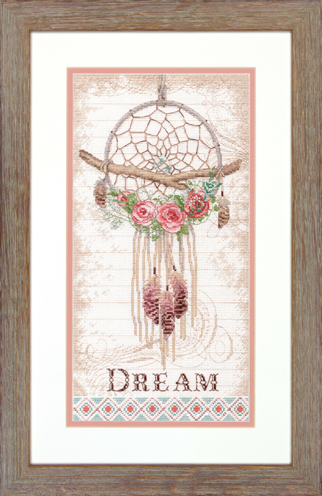 

Набір для вишивання хрестиком "Квітковий ловець снів//Floral Dream Catcher" DIMENSIONS 70-35375