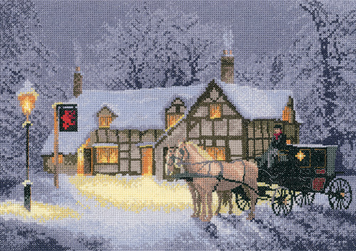 

Набір для вишивання хрестиком "Різдвяний готель//Christmas Inn" Heritage Crafts H1366