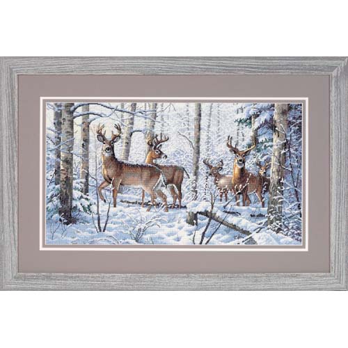 

Набір для вишивання хрестиком "Зима у лесі//Woodland Winter" DIMENSIONS 35130