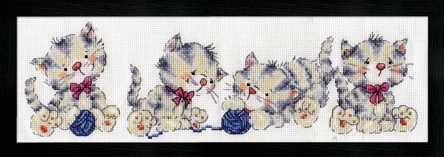 

Набір для вишивання хрестиком "Kitty Row//Кошенята в рядок" Design Works dw3255