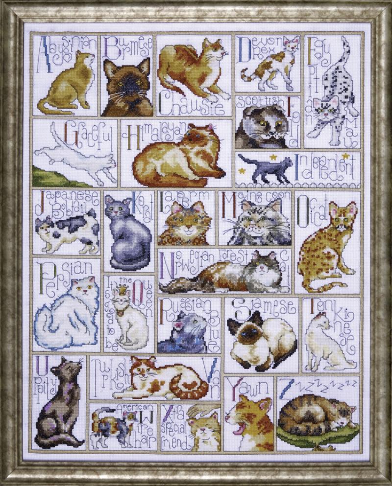 

Набір для вишивання хрестиком "ABC Cats//Кошачий алфавіт" Design Works dw2701