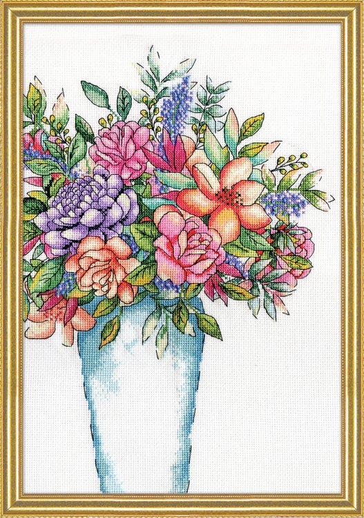 

Набір для вишивання хрестиком "Aqua Vase//Акварельна ваза" Design Works dw2930