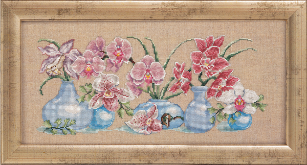

Набір для вишивання "Орхидеї в вазі (Orchids in vase)" Permin 70-5126