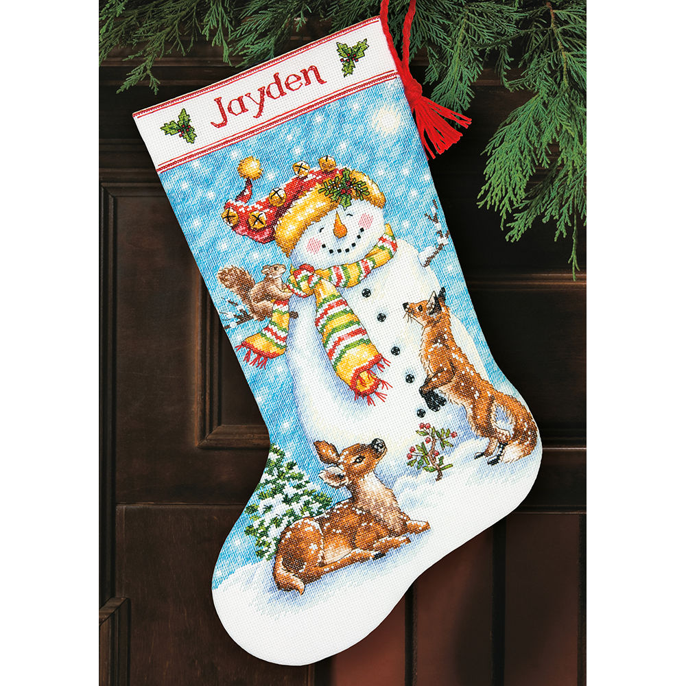 

Набір для вишивання хрестиком "Зимові друзі//Winter Friends Stocking" DIMENSIONS 70-08963