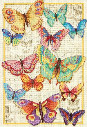 

Набір для вишивання хрестиком "Краса метеликів//Butterfly Beauty" DIMENSIONS 70-35338