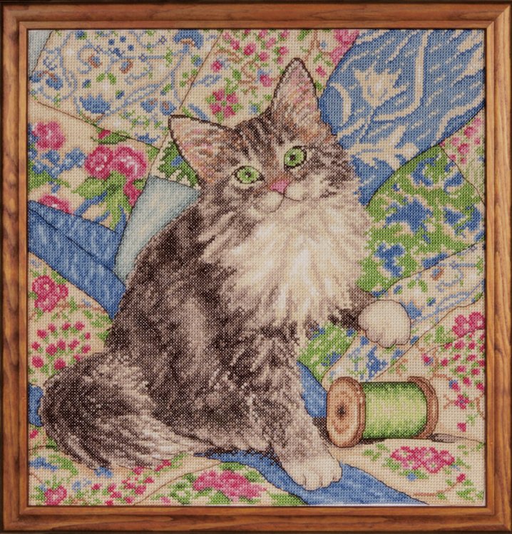 

Набір для вишивання хрестиком "Cat on Quilt//Кішки на ковдрі" Design Works dw2843