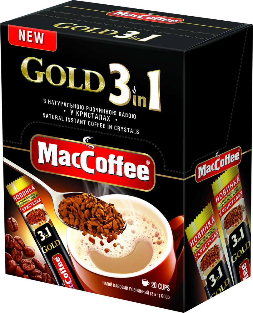Купить Кофейный напиток 3в1 MacCoffee Gold 16 г x 20 шт (8887290109956 ...