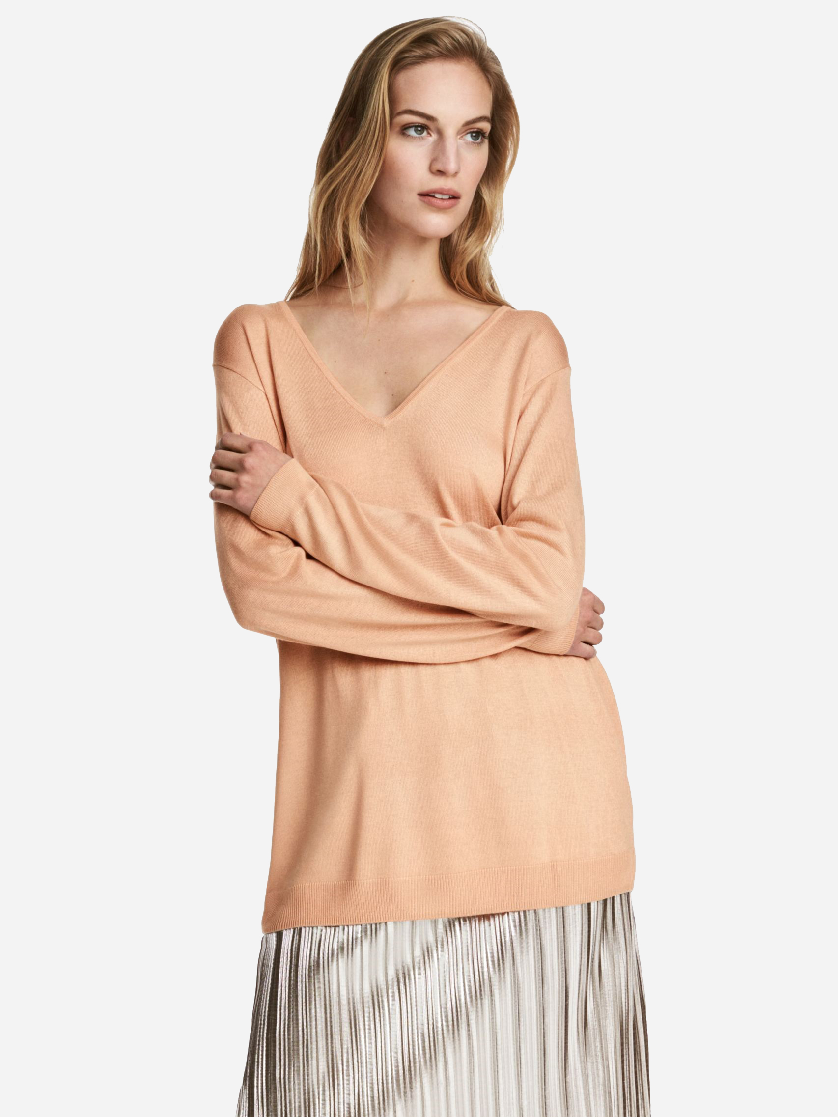 

Пуловер H&M 05018225 XL Бежевая пудра