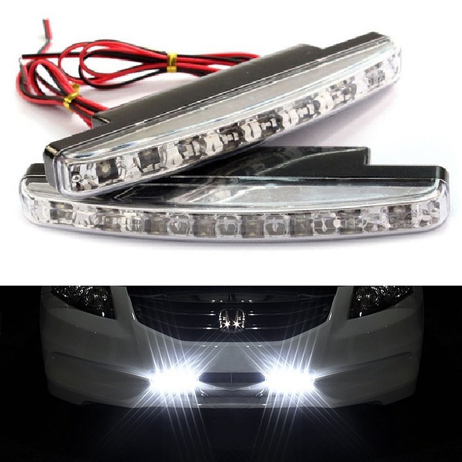 ДХО автомобильные дневные ходовые огни диодная LED подсветка 12V для ...