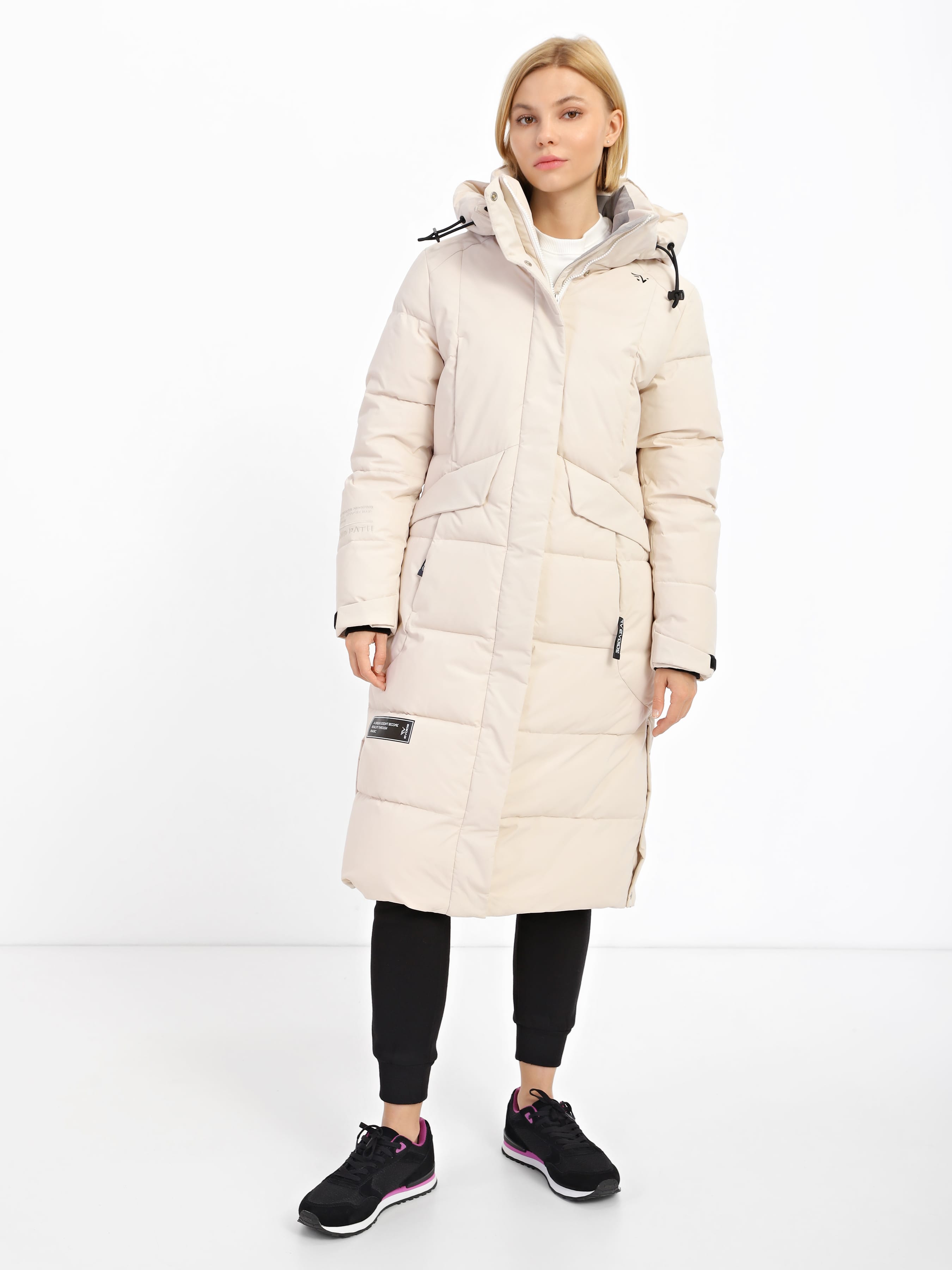 Акція на Куртка зимова довга жіноча Evoids 772710-100 50 Біла від Rozetka