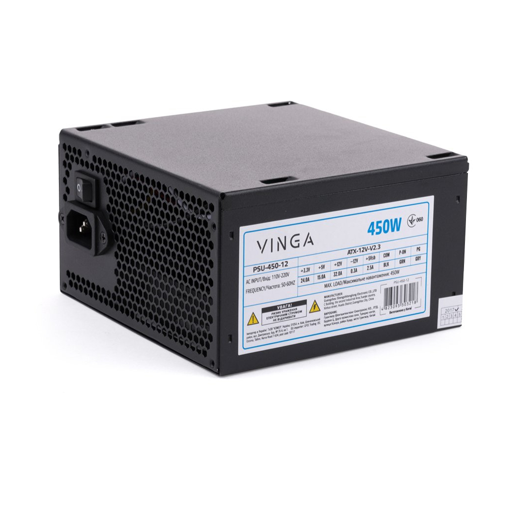Блок питания Vinga 450W ОЕМ (PSU-450-12) – низкие цены, кредит, оплата ...