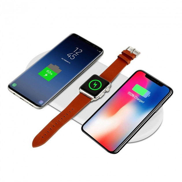 

Беспроводная зарядка AirPower 3 в 1 Gen 2 для Apple Watch с технологией QI Fast Charge Белый (DSB-0067)