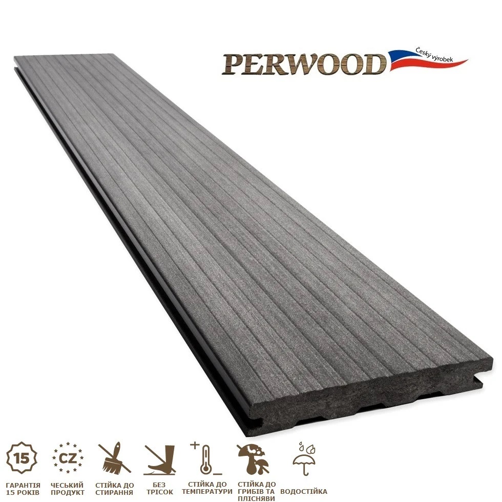 

Террасная доска Perwood Natural Massive Серый Камень 161х21х4000 мм (400072)