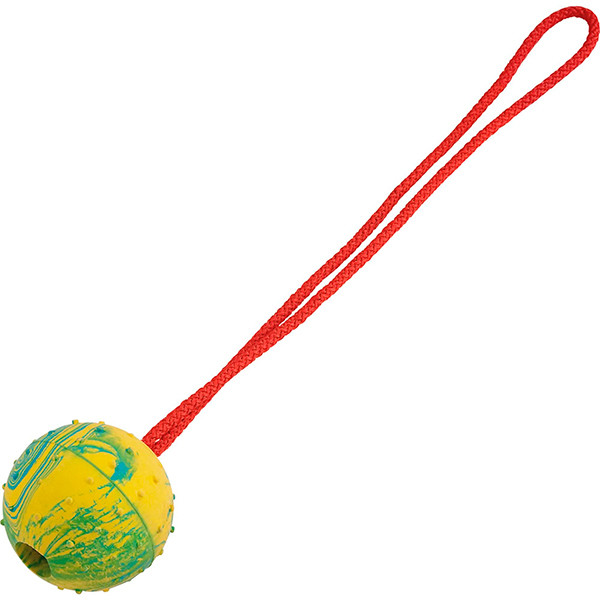 

Мяч Sprenger резиновый с ручкой для собак, 7,5 см
