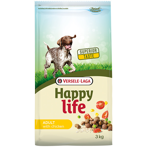 

Сухой корм Happy Life Adult with Chicken ХЕППИ ЛАЙФ с курицей для собак всех пород, 15 кг