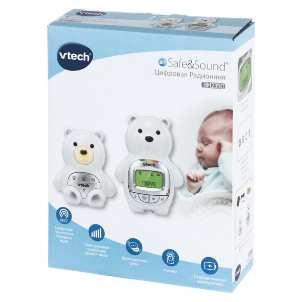 

Радионяня VTech ВМ2350 двухсторонней связи с колыбельными