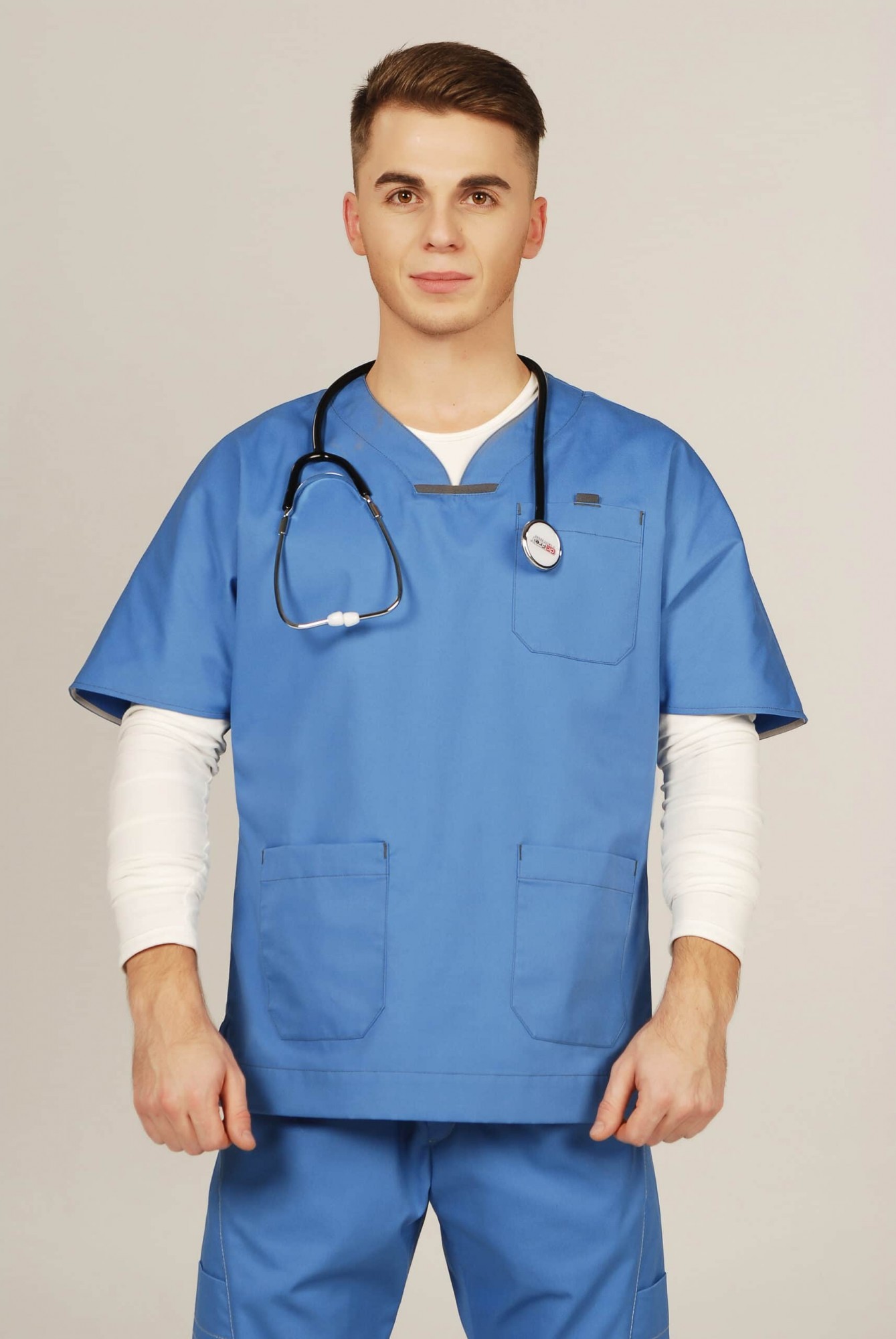 

Медицинский топ YaLikar синий 48-50