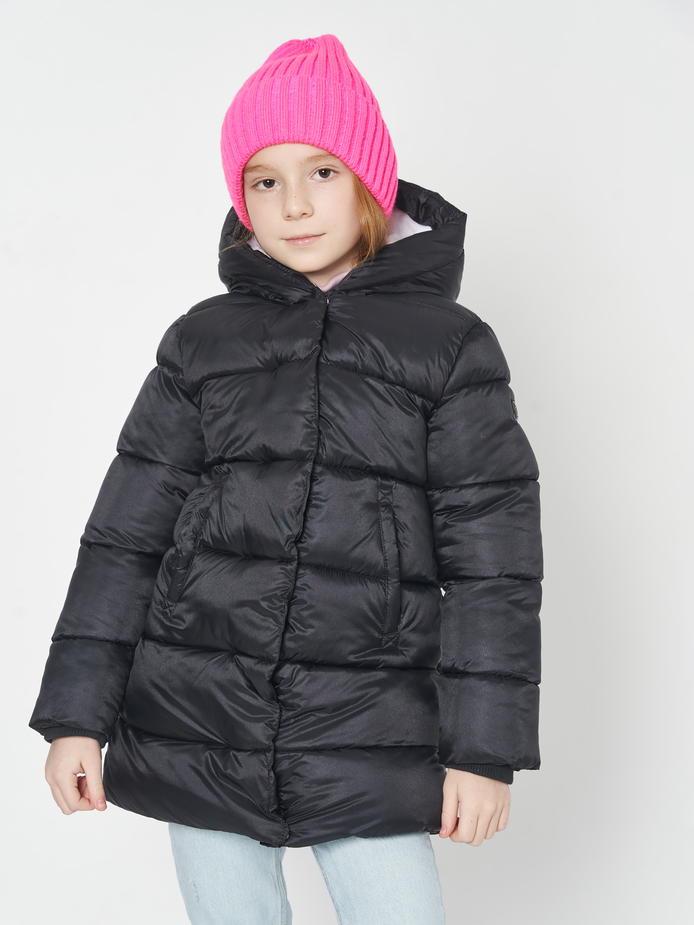 Акція на Дитяче демісезонне пальто для дівчинки Minoti 12COAT 8 37626JNR 110-116 см Чорне від Rozetka