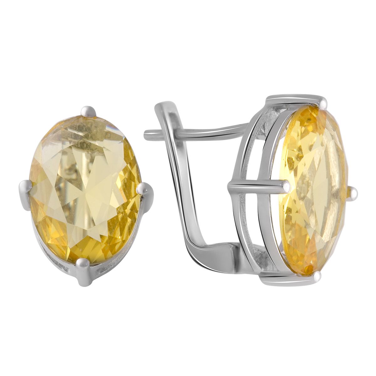 

Серебряные серьги SilverLine с цитрином nano 7.6ct