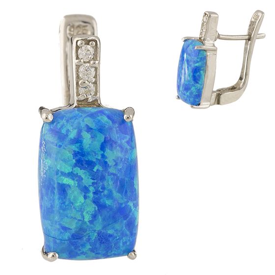 

Серебряные серьги SilverLine с опалом