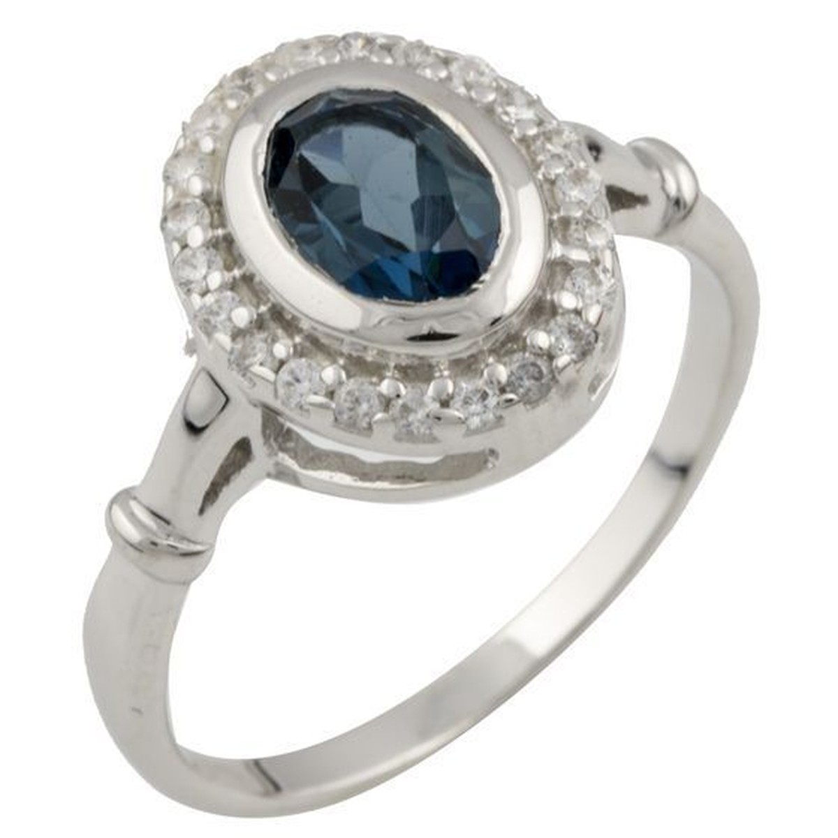

Серебряное кольцо SilverLine с топазом Лондон Блю 0.86ct 17 размер
