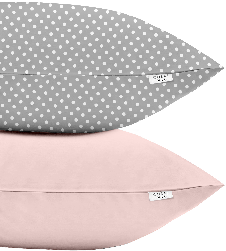 

Набор наволочек Cosas DotsGrey Rose 40х60 2 шт (SetPillow_DotsGrey_Rose_40х60)